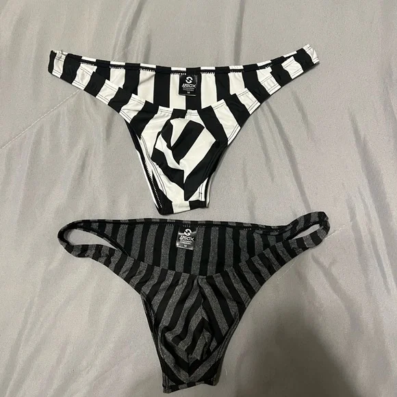 Men’s Striped Briefs - 2 Pack - Picture 1 of 5